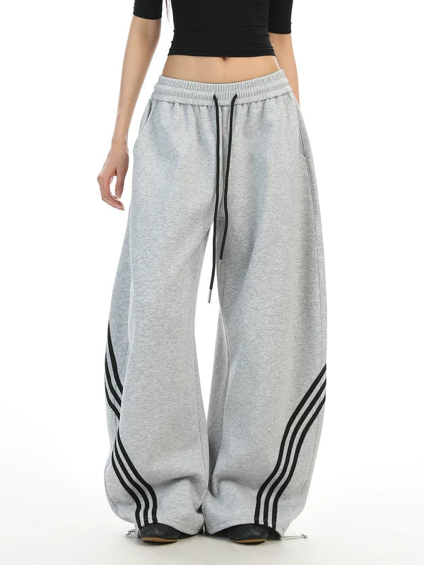 Wide-Leg Three-Stripe Sweatpants - Image 2