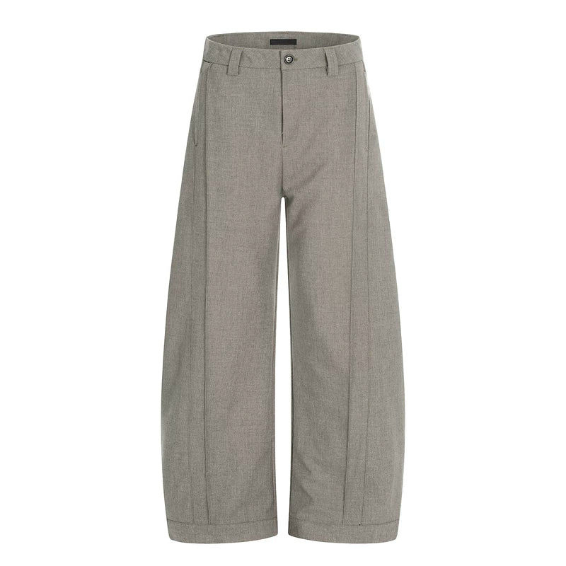 Wide Leg Wool Blend A-Line Pants - Image 8