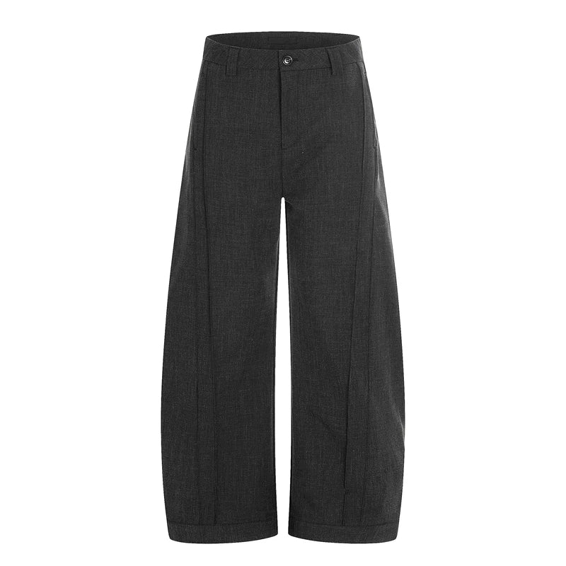Wide Leg Wool Blend A-Line Pants - Image 9