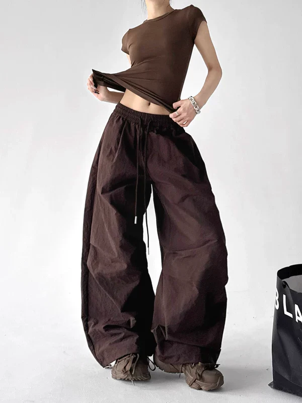 Floral Print Wide Leg Workwear Pants - Image 11