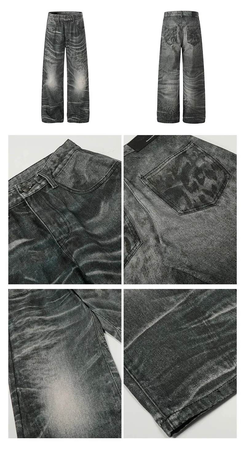 Winged Snow Leopard Print Pants - Image 7