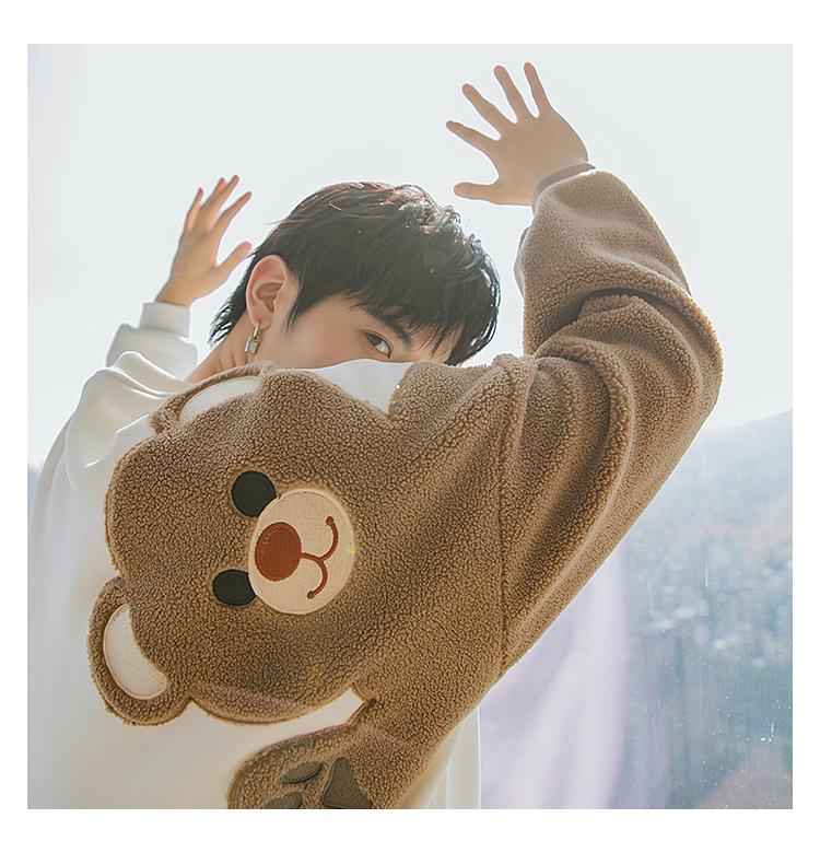 Wool Embroidery Bear Sweater - Image 3