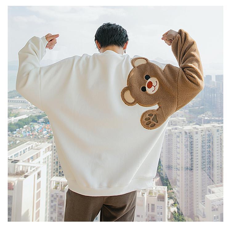 Wool Embroidery Bear Sweater - Image 9