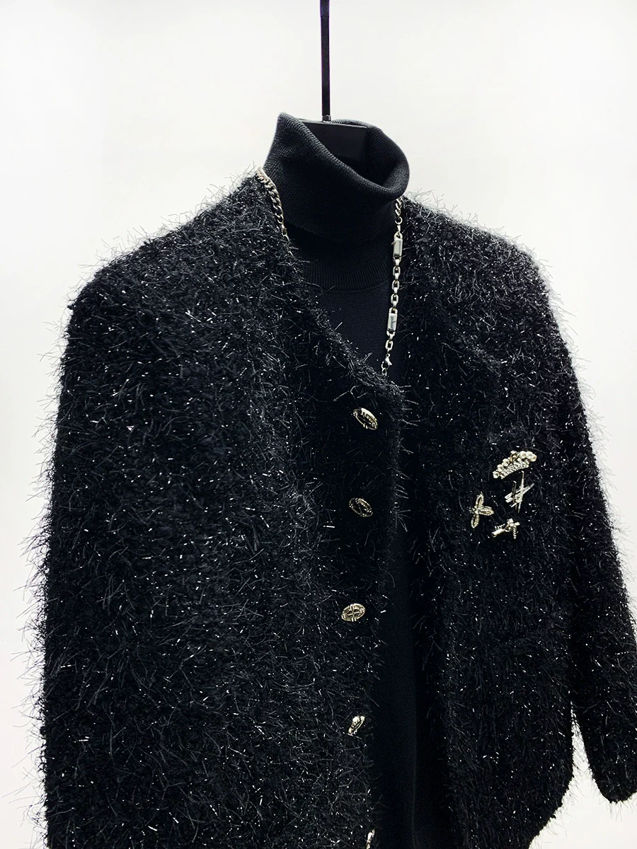Wool Round Neck Tassel Jacket - Image 3