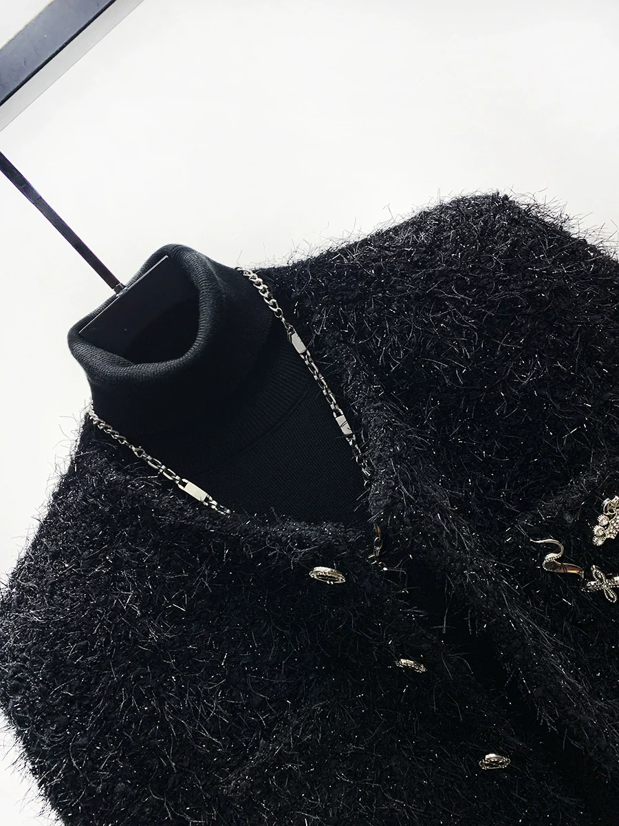 Wool Round Neck Tassel Jacket - Image 4