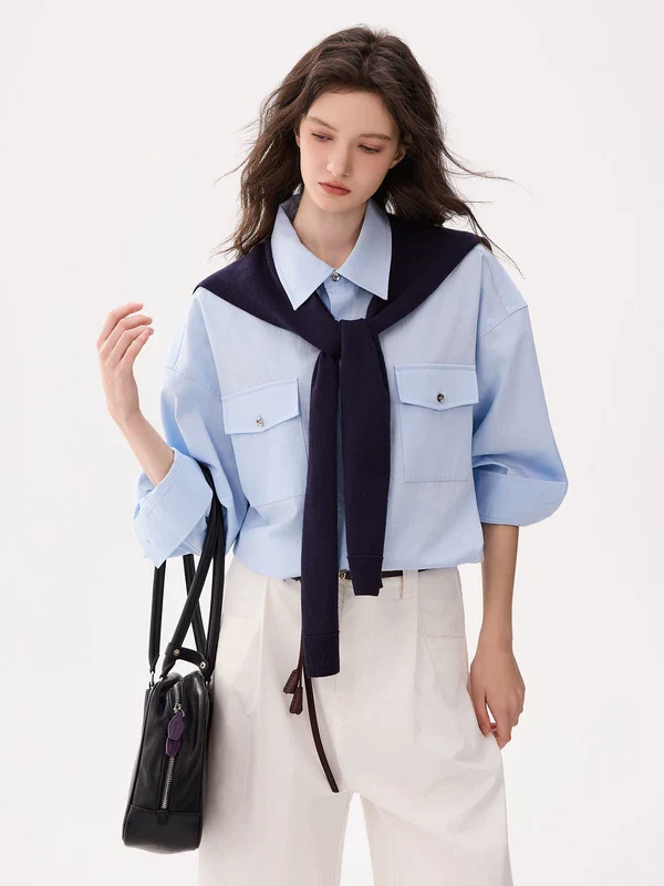 Workwear Long Sleeve Button Down Shirt - Image 3