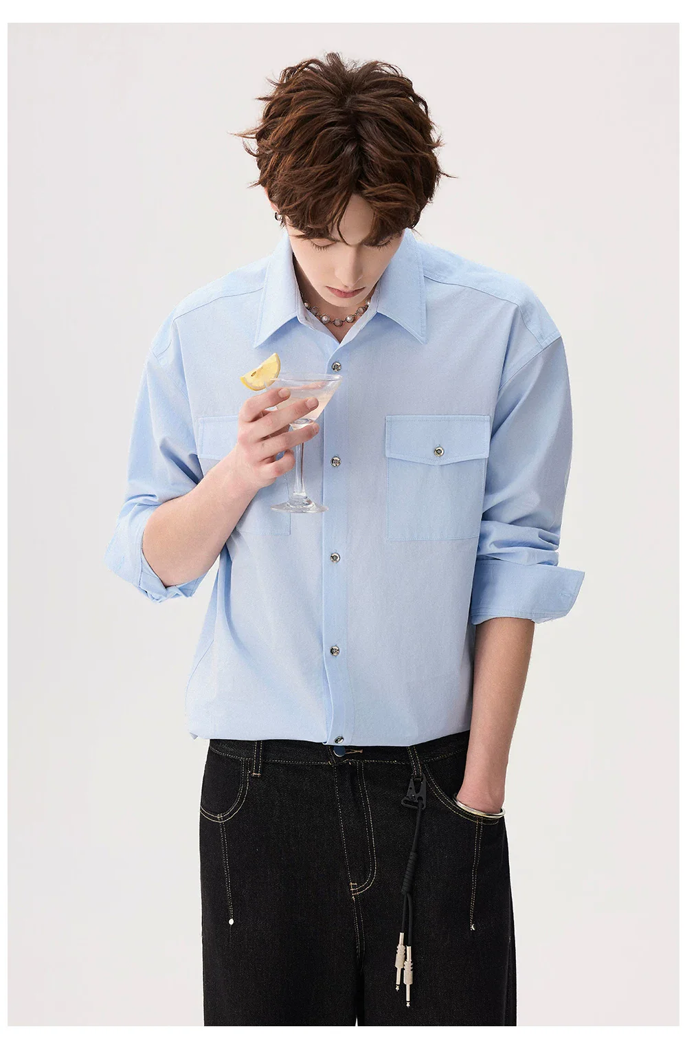 Workwear Long Sleeve Button-Up Shirt - Image 7