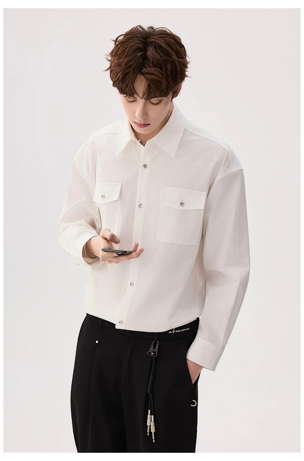 Workwear Long Sleeve Button-Up Shirt - Image 8