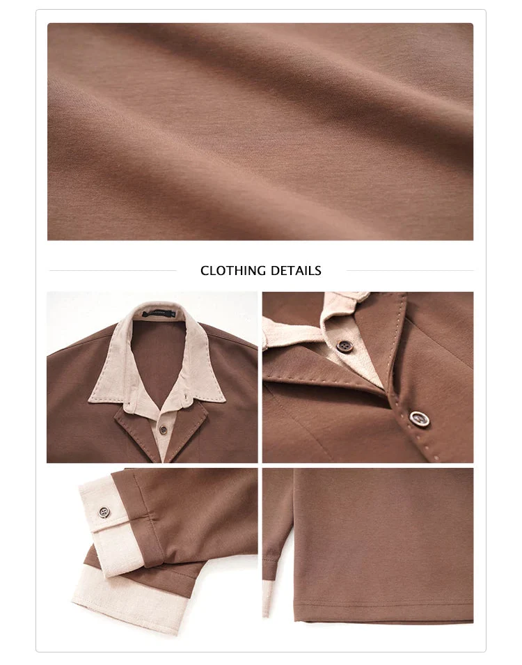 Wrinkle-Free Faux Layered Button Shirt - Image 10