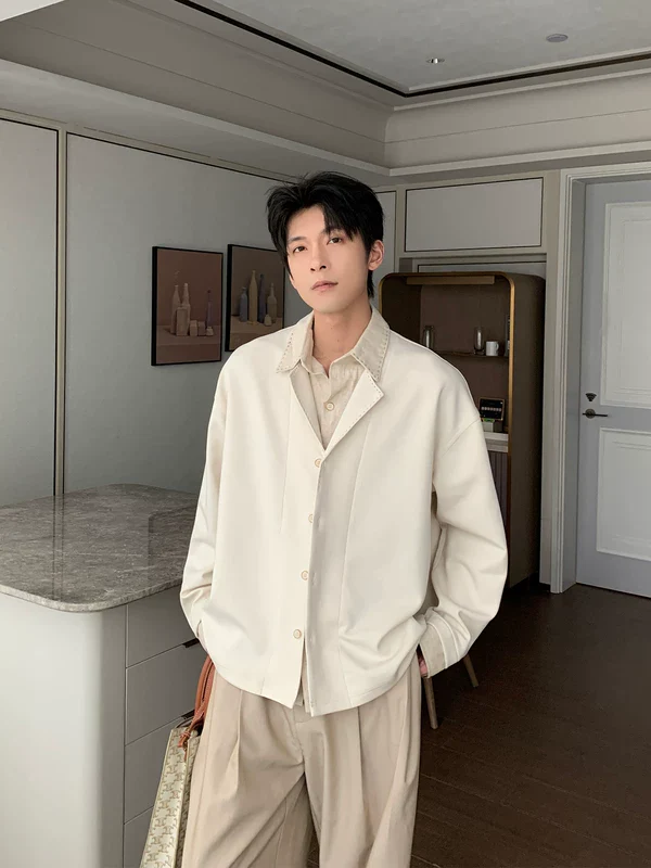 Wrinkle-Free Faux Layered Button Shirt - Image 3