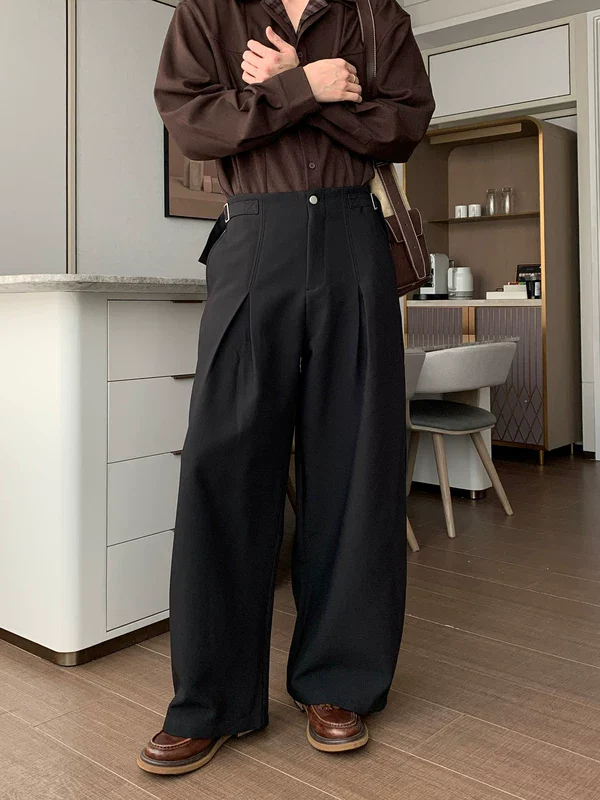 Wrinkle-Resistant Wide-Leg Casual Pants - Image 4