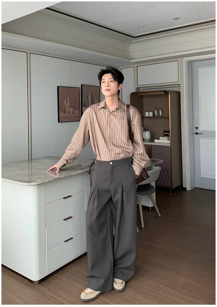 Wrinkle-Resistant Wide-Leg Casual Pants - Image 9