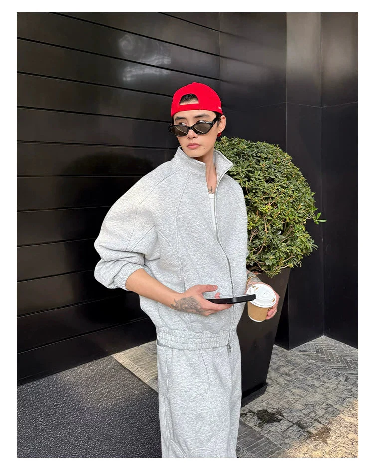 Zip Stand Collar Jacket and Pants - Image 8